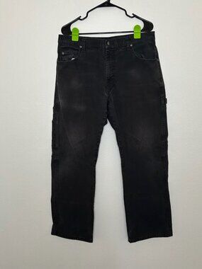 Dickies Black Faded Cargo / Carpenter Pants Size 34x30